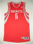 Jones, Terrence<br>Red Regular Season - 4/3/13 - Photo-Matched to 1 Game - Worn 1 Game (4/3/13)<br>Houston Rockets 2012-13<br>#6 Size: XL+2