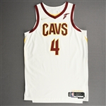 Mobley, Evan<br>White Association Edition - Worn 10/27/21- Double-Double<br>Cleveland Cavaliers 2021-22<br>#4 Size: 50+4