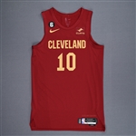 Garland, Darius<br>Wine Icon Edition - Worn 11/7/2022 (Recorded a Double-Double)<br>Cleveland Cavaliers 2022-23<br>#10 Size: 46+4