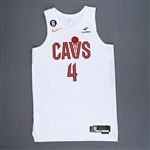 Mobley, Evan<br>White Association Edition - Worn 10/28/2022 (Recorded a Double-Double)<br>Cleveland Cavaliers 2022-23<br>#4 Size: 50+4