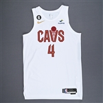 Mobley, Evan<br>White Association Edition - Worn 11/11/2022 (Recorded a Double-Double)<br>Cleveland Cavaliers 2022-23<br>#4 Size: 50+4