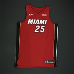Mickey, Jordan<br>Burgundy Statement Edition - Worn 12/11/17<br>Miami Heat 2017-18<br>#25 Size: 52+4