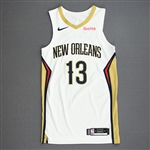 Lewis Jr., Kira<br>White Association Edition - Worn 1/17/21<br>New Orleans Pelicans 2020-21<br>#13 Size: 44+4
