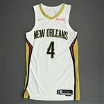 Graham, Devonte<br>White Association Edition - Worn 11/15/21<br>New Orleans Pelicans 2021-22<br>#4 Size: 44+4