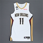 Daniels, Dyson<br>White Association Edition - Worn 11/21/2022<br>New Orleans Pelicans 2022-23<br>#11 Size: 46+4