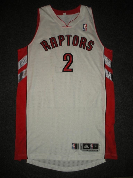 Fields, Landry<br>White Regular Season - 11/4/12 - Photo-Matched to 1 Game - Worn 1 Game (11/4/12)<br>Toronto Raptors 2012-13<br>#2 XL+2