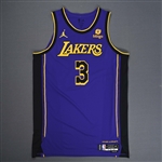 Davis, Anthony<br>Statement Edition - Worn 12/30/2023 (Recorded a Double-Double)<br>Los Angeles Lakers 2023-24<br>#3 Size: 54+6