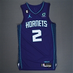 Bouknight, James<br>Statement Edition - Worn 4/2/2023<br>Charlotte Hornets 2022-23<br>#2 Size: 44+4
