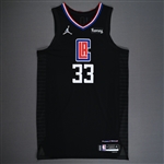 Batum, Nicolas<br>Statement Edition - Play-In Tournament - Worn 4/15/2022<br>Los Angeles Clippers 2021-22<br>#33Size: 50+6