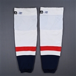 Ovechkin, Alex<br>White - Adidas Socks - March 28, 2024 at Toronto Maple Leafs - PHOTO-MATCHED<br>Washington Capitals 2023-24<br>#8 Size: L