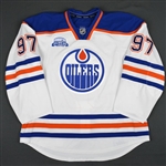 McDavid, Connor *<br>White Set 3B w/ Rexall Place Farewell Season Patch - Rookie Season - 5 Games<br>Edmonton Oilers 2015-16<br>#97 Size: 56