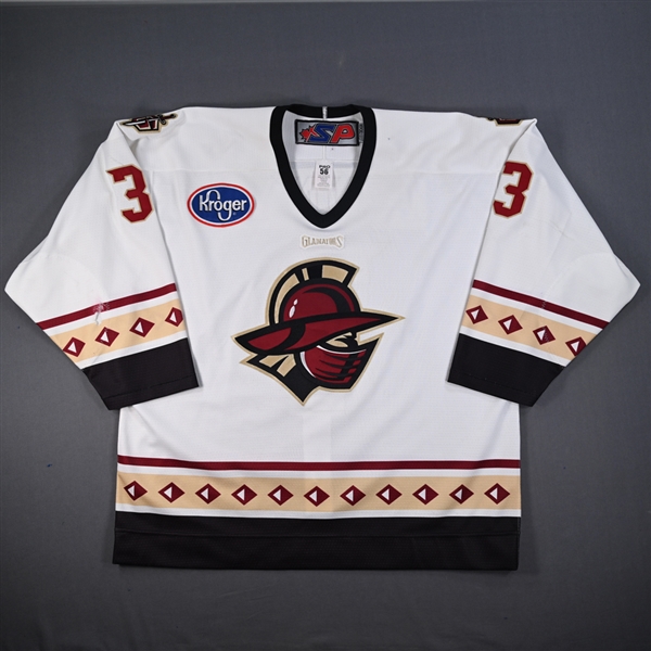 Denny, Chad<br>White Set 1<br>Gwinnett Gladiators 2009-10<br>#3 Size: 56