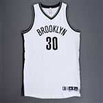 Young, Thaddeus *<br>White - 3 Games - 2/3/16, 2/8/16 & 3/26/16<br>Brooklyn Nets 2015-16<br>#30 Size: XL+2"