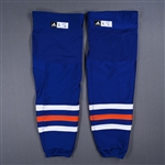 McDavid, Connor<br>Blue - adidas Socks - May 14, 2024 vs. Vancouver Canucks (Round 2, Game 4) - Photo-Matched<br>Edmonton Oilers 2023-24<br>#97 Size: L