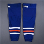 McDavid, Connor<br>Blue - adidas Socks - April 24, 2024 vs. Los Angeles Kings (Round 1, Game 2) - Photo-Matched<br>Edmonton Oilers 2023-24<br>#97 Size: L