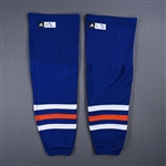 McDavid, Connor<br>Blue - adidas Socks - May 1, 2024 vs. Los Angeles Kings (Round 1, Game 5) - Photo-Matched<br>Edmonton Oilers 2023-24<br>#97 Size: L