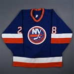 Kurvers, Tom *<br>Blue - Preseason<br>New York Islanders 1992-93<br>#28 