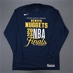 Nnaji, Zeke<br>2023 NBA Finals - Long-Sleeved Shooting Shirt - Game-Issued (GI)<br>Denver Nuggets 2022-23<br>#22 Size: XL Tall