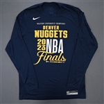 Nnaji, Zeke<br>2023 NBA Finals - Long-Sleeved Shooting Shirt - Game-Issued (GI)<br>Denver Nuggets 2022-23<br>#22 Size: XL Tall