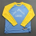 Collison, Darren<br>City Edition Long-Sleeved Shooting Shirt - Game-Issued (GI)<br>Los Angeles Lakers 2021-22<br>#21 Size: L