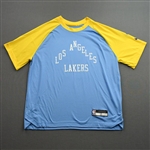 Ellington, Wayne<br>City Edition Short-Sleeved Shooting Shirt - Game-Issued (GI)<br>Los Angeles Lakers 2021-22<br>#2 Size: L