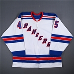 Barnes, Joe *<br>White - Traverse City Rookie Tournament<br>New York Rangers 2007-08<br>#45 Size: 58