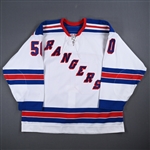 Bourret, Alex *<br>White - Traverse City Rookie Tournament<br>New York Rangers 2007-08<br>#50 Size: 58