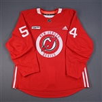 (NOBR), Name on Back Removed<br>Red Practice Jersey w/RWJ Barnabas Health Patch - CLEARANCE<br>New Jersey Devils <br>#54 Size: 56