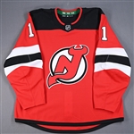 (NOBR), Name on Back Removed<br>Red - Game-Issued (GI) - CLEARANCE<br>New Jersey Devils <br>#11 Size: 56