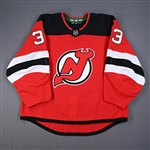 (NOBR), Name on Back Removed<br>Red - Game-Issued (GI) - CLEARANCE<br>New Jersey Devils <br>#34 Size: 58G