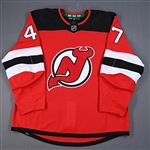 (NOBR), Name on Back Removed<br>Red - CLEARANCE<br>New Jersey Devils <br>#47 Size: 58