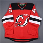 (NOBR), Name on Back Removed<br>Red - CLEARANCE<br>New Jersey Devils <br>#54 Size: 56