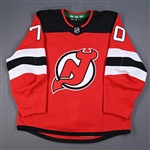 (NOBR), Name on Back Removed<br>Red - CLEARANCE<br>New Jersey Devils <br>#70 Size: 56