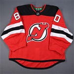 (NOBR), Name on Back Removed<br>Red - CLEARANCE<br>New Jersey Devils <br>#80 Size: 58G