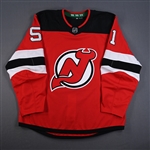 (NOBR), Name on Back Removed<br>Red - CLEARANCE<br>New Jersey Devils <br>#51 Size: 56