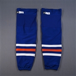 McDavid, Connor<br>Blue - adidas Socks - May 29, 2024 vs. Dallas Stars (Round 3 - Game 4) - PHOTO-MATCHED<br>Edmonton Oilers 2023-24<br>#97 Size: L