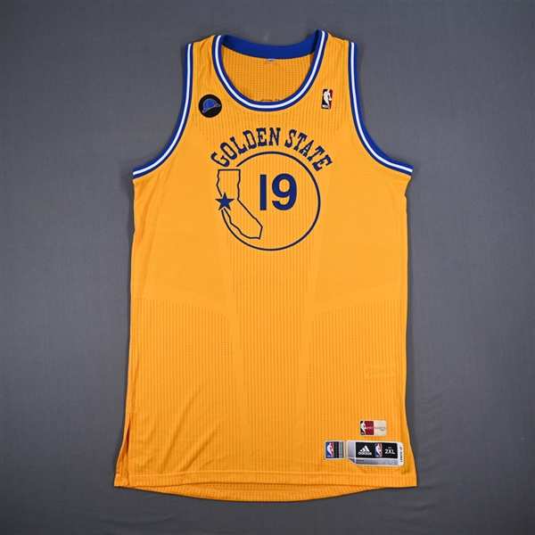 Amundson, Lou<br>Gold - Hardwood Classics w/ Mieuli Memorial Patch - Game-Issued (GI)<br>Golden State Warriors 2010-11<br>#19 Size: 2XL+2