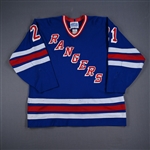 Zubov, Sergei *<br>Blue<br>Binghamton Rangers 1992-93<br>#21 Size: 54