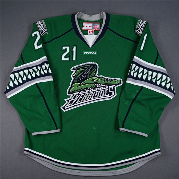 ODonnell, Brendan *<br>Green - Regular Season Jersey<br>Florida Everblades 2016-17<br>#21 Size: 56