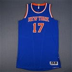 Early, Cleanthony *<br>Blue NBA Autographed Jersey<br>New York Knicks 2014-15<br>#17 Size: 3XL+4