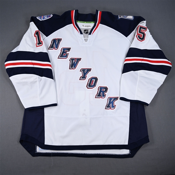 Dorsett, Derek *<br>White - Stadium Series - January 26 & 29, 2014 - Game-Issued (GI)<br>New York Rangers 2013-14<br>#15 Size: 56