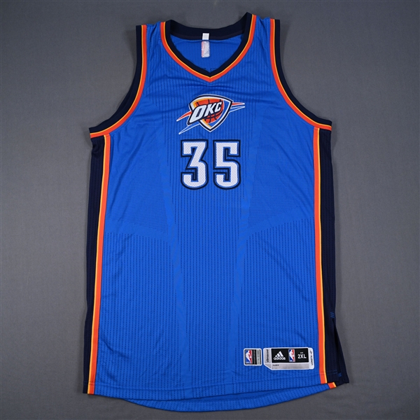 Durant, Kevin *<br>Christmas Day 2014 - Blue Christmas Alternate - Game Issued (GI)<br>Oklahoma City Thunder 2014-15<br>#35 Size: 2XL+2