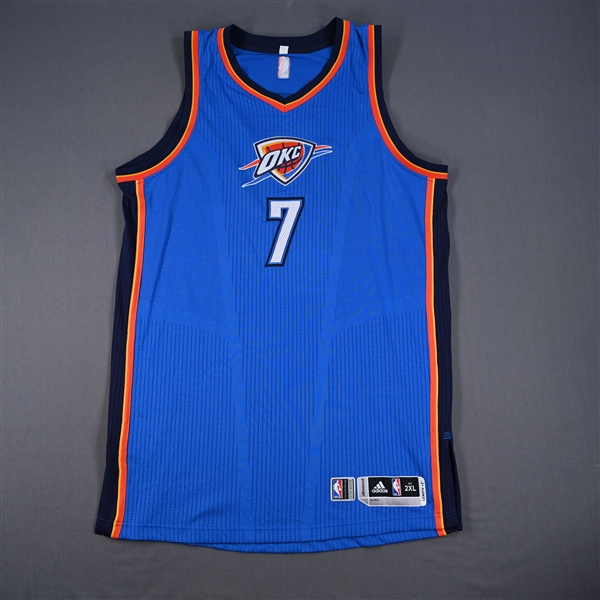 Jerrett, Grant *<br>Christmas Day 2014 - Blue Christmas Alternate - Dressed, Did Not Play (DNP)<br>Oklahoma City Thunder 2014-15<br>#7 Size: 2XL+2