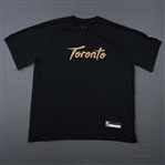 Anunoby, OG<br>City Edition Short Sleeved Shooting Shirt - Game-Issued (GI)<br>Toronto Raptors 2021-22<br>#3 Size: XL Tall
