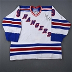 Graves, Adam *<br>White, Photo-Matched and Autographed, Worn First Half of Regular Season<br>New York Rangers 1993-94<br>#9 Size: 52