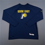 Hield, Buddy<br>City Edition Long Sleeved Shooting Shirt - Game-Issued (GI)<br>Indiana Pacers 2021-22<br>#24 Size: L